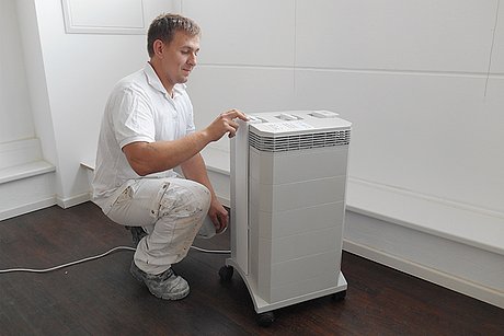 Immediate measures for mould with air purification devices
