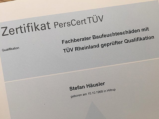 TÜV Zertifikat Personenzertifizierung 