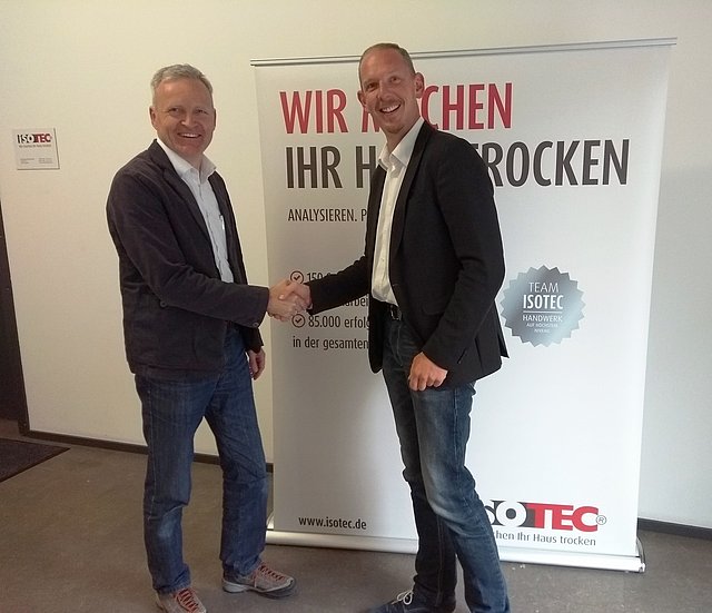 Geschäftsübergabe bei ISOTEC in Augsburg: Bernd Michaelis und Volker von Minnigerode