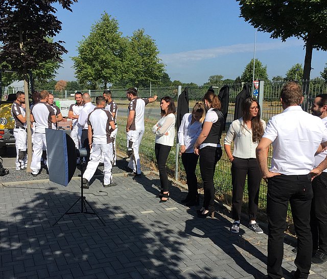 Abdichtungstechnik Morscheck - Beginn des Fotoshootings