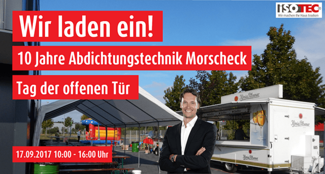 Abdichtungstechnik Morscheck - Tag der offenen Tür 2017 - Einladung nach Neukirchen-Vluyn
