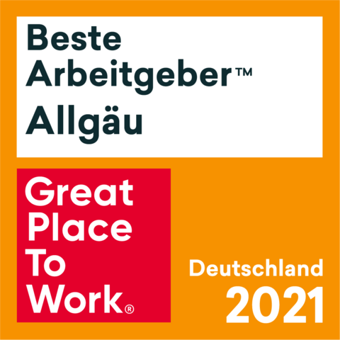 Bester Arbeitgeber im Allgäu 2021 Bester Arbeitgeber im Allgäu 2021