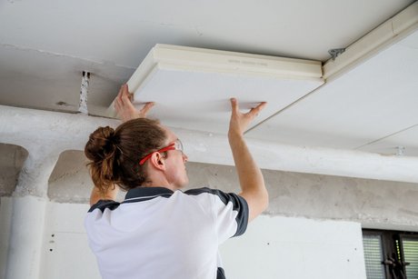 Die Montage der Kellerdeckendämmung