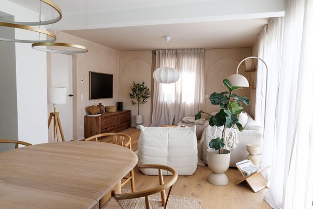 Ästhetisches Wohnzimmer der Kunden aus Stuttgart