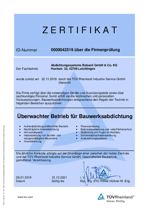 TÜV Rheinland geprüft TÜV Rheinland geprüft