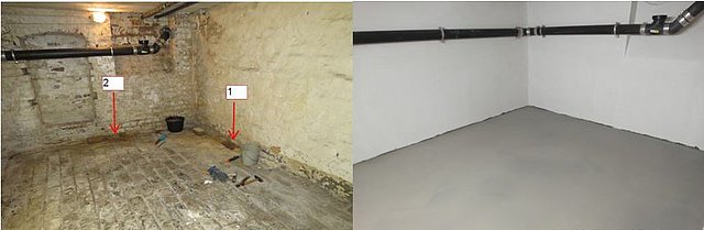 Auch einen alten und feuchten Kellerraum kann man wieder nutzbar machen und sogar optisch ansprechend gestalten.