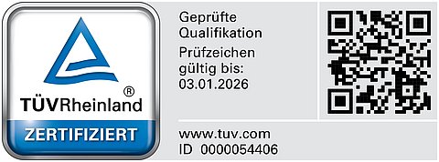 TÜV Zertifikat: Sachverständiger für die Erkennung und Sanierung von Schimmelpilzschäden
