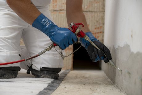 Injected special resin prevents water penetration