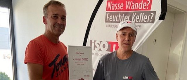 Vito Tanese feiert 5-jähriges Firmenjubiläum bei Abdichtungssysteme Walzer GmbH