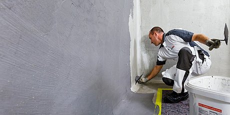 Sealing slurry forms the actual sealing layer Sealing slurry forms the actual sealing layer