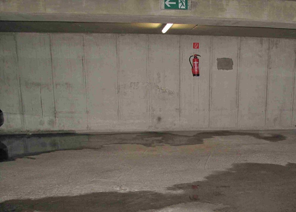 Wasser in Tiefgarage