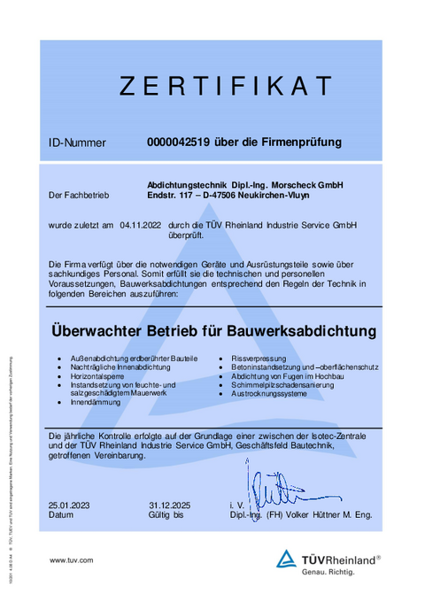 TÜV Rheinland geprüft TÜV Rheinland geprüft