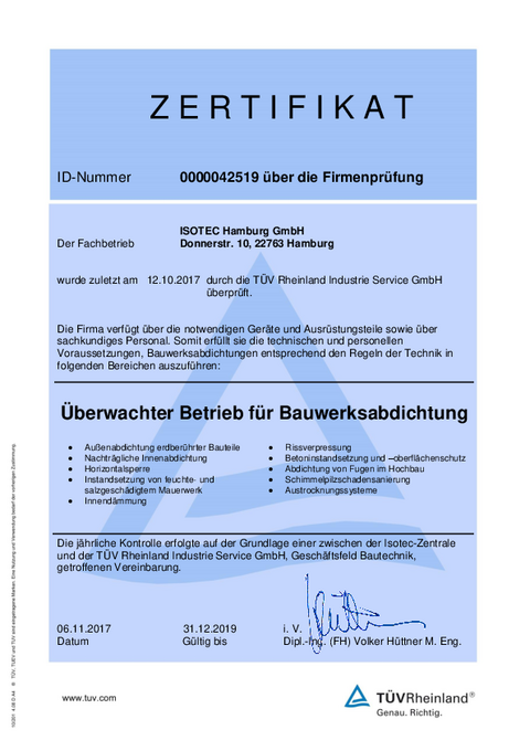 TÜV Rheinland geprüft