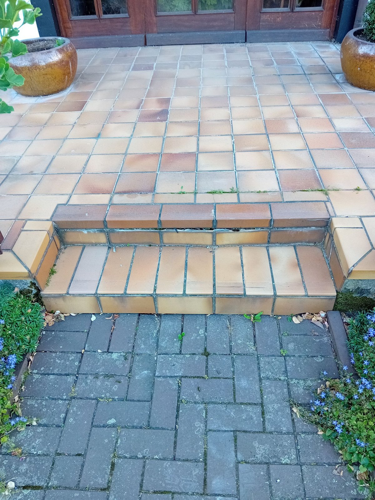 Terassensanierung Brochterbeck Treppe Vorher 